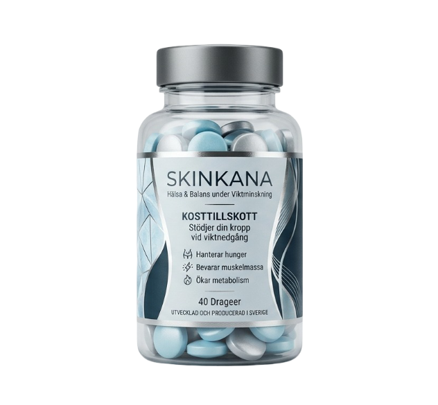 Skinkana förpackning i ljusa, silvriga toner